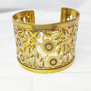 RETRO Brass Cut-out Cuff Bracelet